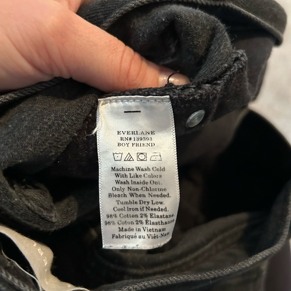 Black boyfriend Everlane jeans size 24 regular - Picture 4 of 5